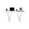 TemaHome Multi 63'' Table Top With Trestles in Pure White & Black - Front 
