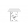 TemaHome Multi 63'' Table Top With Trestles in Pure White & Black - Side View