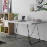 TemaHome Multi 63'' Table Top With Trestles in Pure White & Black - Lifestyle 4