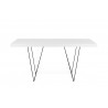 TemaHome Multi 63'' Table Top With Trestles in Pure White & Black - Front View