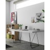 TemaHome Multi 63'' Table Top With Trestles in Pure White & Black - Lifestyle