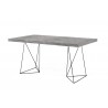 TemaHome Multi 63'' Table Top With Trestles in Concrete Look & Black - Angled