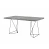 TemaHome Multi 63'' Table Top With Trestles in Concrete Look & Black - Angled - TemaHome Multi 63'' Table Top With Trestles in Concrete Look & Black - Angled
