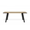 TemaHome Drift Dining Table in Oak & Black - Front