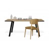 TemaHome Drift Dining Table in Oak & Black - Front with Contents