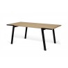 TemaHome Drift Dining Table in Oak & Black - Angled