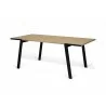 TemaHome Drift Dining Table in Oak & Black - Angled - TemaHome Drift Dining Table in Oak & Black - Angled