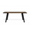 TemaHome Drift Dining Table in Walnut & Black - Front
