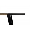 TemaHome Drift Dining Table in Walnut & Black - Table tp and Leg detail
