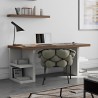 TemaHome Multi 63'' Table Top With Storage Legs in Walnut Top & Pure White Legs - Lifestyle 2