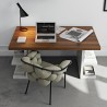 TemaHome Multi 63'' Table Top With Storage Legs in Walnut Top & Pure White Legs - Lifestyle
