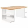 TemaHome Multi 63'' Table Top With Storage Legs in Oak Top & Pure White Legs - Lifestyle - TemaHome Multi 63'' Table Top With Storage Legs in Oak Top & Pure White Legs - Lifestyle