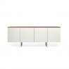 TemaHome Edge Sideboard in Pure White & Walnut - Front View