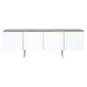 TemaHome Edge Sideboard in Pure White & Walnut - Front Close-up