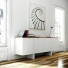 TemaHome Edge Sideboard in Pure White & Walnut - Lifestyle