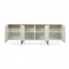 TemaHome Edge Sideboard in Pure White & Oak - Cabinet Opened