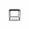 TemaHome Prairie 20x20 Marble End Table in Black Marble & Black - Front