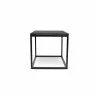 TemaHome Prairie 20x20 Marble End Table in Black Marble & Black - Front - TemaHome Prairie 20x20 Marble End Table in Black Marble & Black - Front