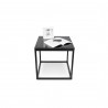 TemaHome Prairie 20x20 Marble End Table in Black Marble & Black - Front with Contents