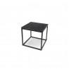 TemaHome Prairie 20x20 Marble End Table in Black Marble & Black - Top Angled