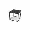 TemaHome Prairie 20x20 Marble End Table in Black Marble & Black - Top Angled - TemaHome Prairie 20x20 Marble End Table in Black Marble & Black - Top Angled