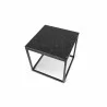 TemaHome Prairie 20x20 Marble End Table in Black Marble & Black - Top View - TemaHome Prairie 20x20 Marble End Table in Black Marble & Black - Top View