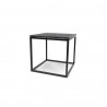 TemaHome Prairie 20x20 Marble End Table in Black Marble & Black - Side Angled