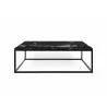 TemaHome Prairie 47x30 Marble Coffee Table in Black Marble & Black -Front - TemaHome Prairie 47x30 Marble Coffee Table in Black Marble & Black -Front