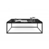 TemaHome Prairie 47x30 Marble Coffee Table in Black Marble & Black - Front with Content