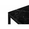 TemaHome Prairie 47x30 Marble Coffee Table in Black Marble & Black -Table Edge Close-up