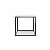 TemaHome Prairie 20x20 Marble End Table in White Marble & Black - Front - TemaHome Prairie 20x20 Marble End Table in White Marble & Black - Front