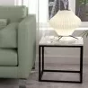 TemaHome Prairie 20x20 Marble End Table in White Marble & Black - Lifestyle - TemaHome Prairie 20x20 Marble End Table in White Marble & Black - Lifestyle