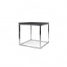 TemaHome Prairie 20x20 Marble End Table in Black Marble & Chrome - Side Angled
