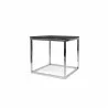 TemaHome Prairie 20x20 Marble End Table in Black Marble & Chrome - Side Angled - TemaHome Prairie 20x20 Marble End Table in Black Marble & Chrome - Side Angled