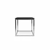 TemaHome Prairie 20x20 Marble End Table in Black Marble & Chrome - Front - TemaHome Prairie 20x20 Marble End Table in Black Marble & Chrome - Front