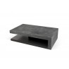 TemaHome Detroit Coffee Table in Concrete & Pure Black - Top Angled