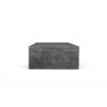 TemaHome Detroit Coffee Table in Concrete & Pure Black - Side View