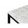 TemaHome Prairie 47x30 Marble Coffee Table in White Marble & Black - Table Edge