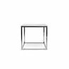 TemaHome Prairie 20x20 Marble End Table in White Marble & Chrome - Front - TemaHome Prairie 20x20 Marble End Table in White Marble & Chrome - Front