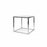 TemaHome Prairie 20x20 Marble End Table in White Marble & Chrome - Angled - TemaHome Prairie 20x20 Marble End Table in White Marble & Chrome - Angled
