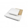 TemaHome Slate 35x35 Coffee Table in Pure White & Oak - Top Angled