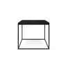 TemaHome Gleam 20x20 Marble Top Side Table in Black Marble & Black - Front - TemaHome Gleam 20x20 Marble Top Side Table in Black Marble & Black - Front