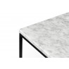 TemaHome Gleam 20x20 Marble Top Side Table in White Marble & Black - Tabletop Edge