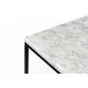 TemaHome Gleam 20x20 Marble Top Side Table in White Marble & Black - Tabletop Edge - TemaHome Gleam 20x20 Marble Top Side Table in White Marble & Black - Tabletop Edge