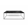 TemaHome Gleam 47x30 Marble Top Coffee Table in Black Marble & Black - Front - TemaHome Gleam 47x30 Marble Top Coffee Table in Black Marble & Black - Front
