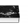 TemaHome Gleam 47x30 Marble Top Coffee Table in Black Marble & Black - Table Edge