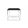 TemaHome Gleam 20x20 Marble Top Side Table in Black Marble & Chrome - Front 