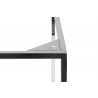 TemaHome Gleam 20x20 Marble Top Side Table in Black Marble & Chrome - Frame Close-up