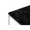 TemaHome Gleam 20x20 Marble Top Side Table in Black Marble & Chrome - Tabletop Edge - TemaHome Gleam 20x20 Marble Top Side Table in Black Marble & Chrome - Tabletop Edge