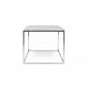 TemaHome Gleam 20x20 Marble Top Side Table in White Marble & Chrome - Front - TemaHome Gleam 20x20 Marble Top Side Table in White Marble & Chrome - Front